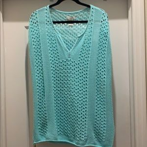 Sleeveless sweater/coverup